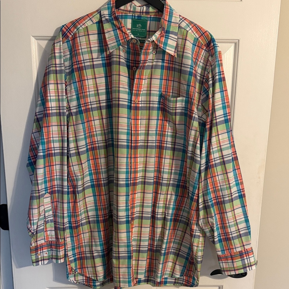 Men’s Southern Tide Multicolor Plaid Casual Shirt